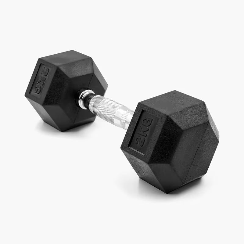 Rubber coated Hex Dumbbells set for commercial gym